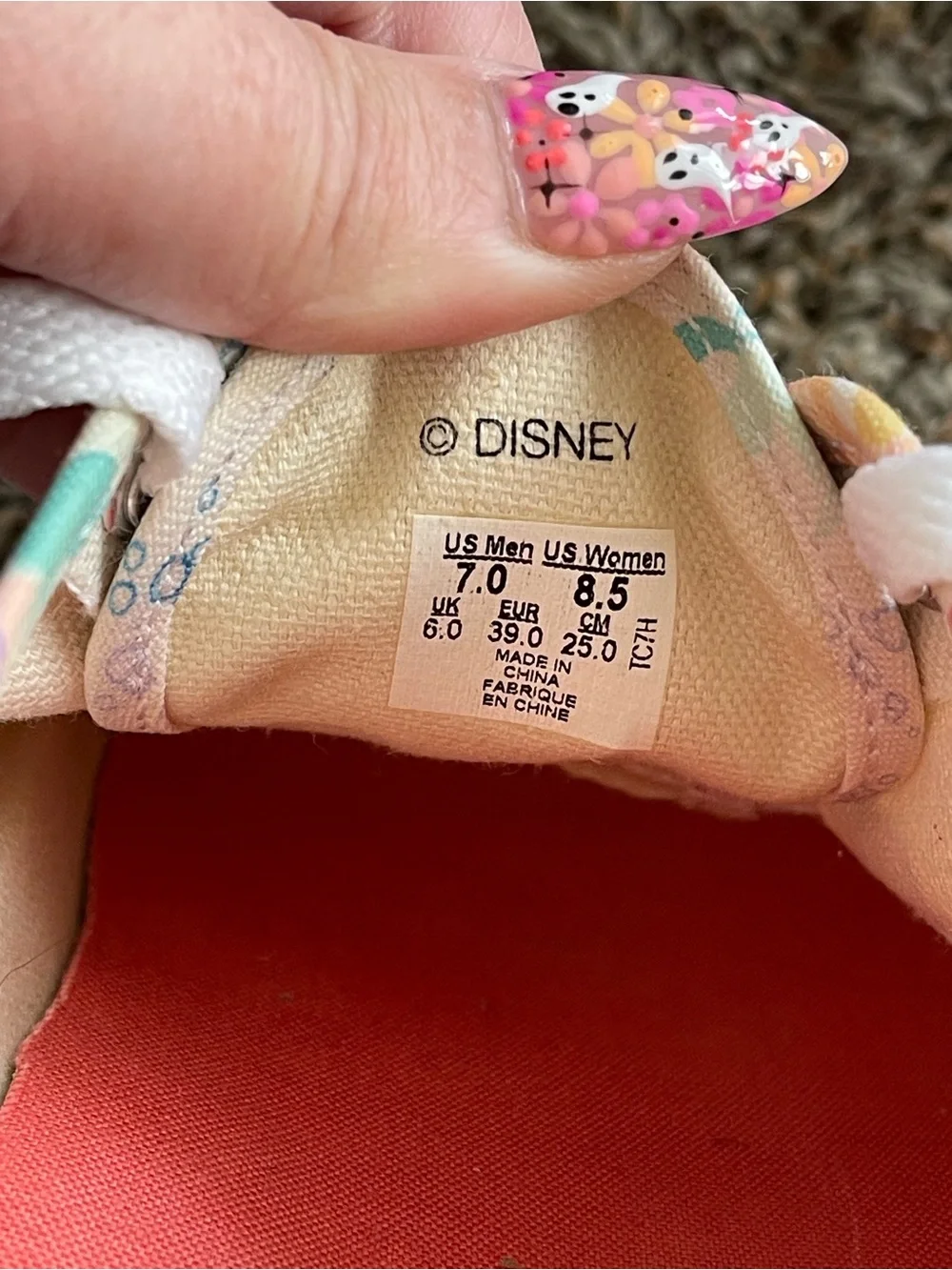 Vans Disney Princess Ariel The Little Mermaid Pastel Shell Authentic Shoes 7 8.5